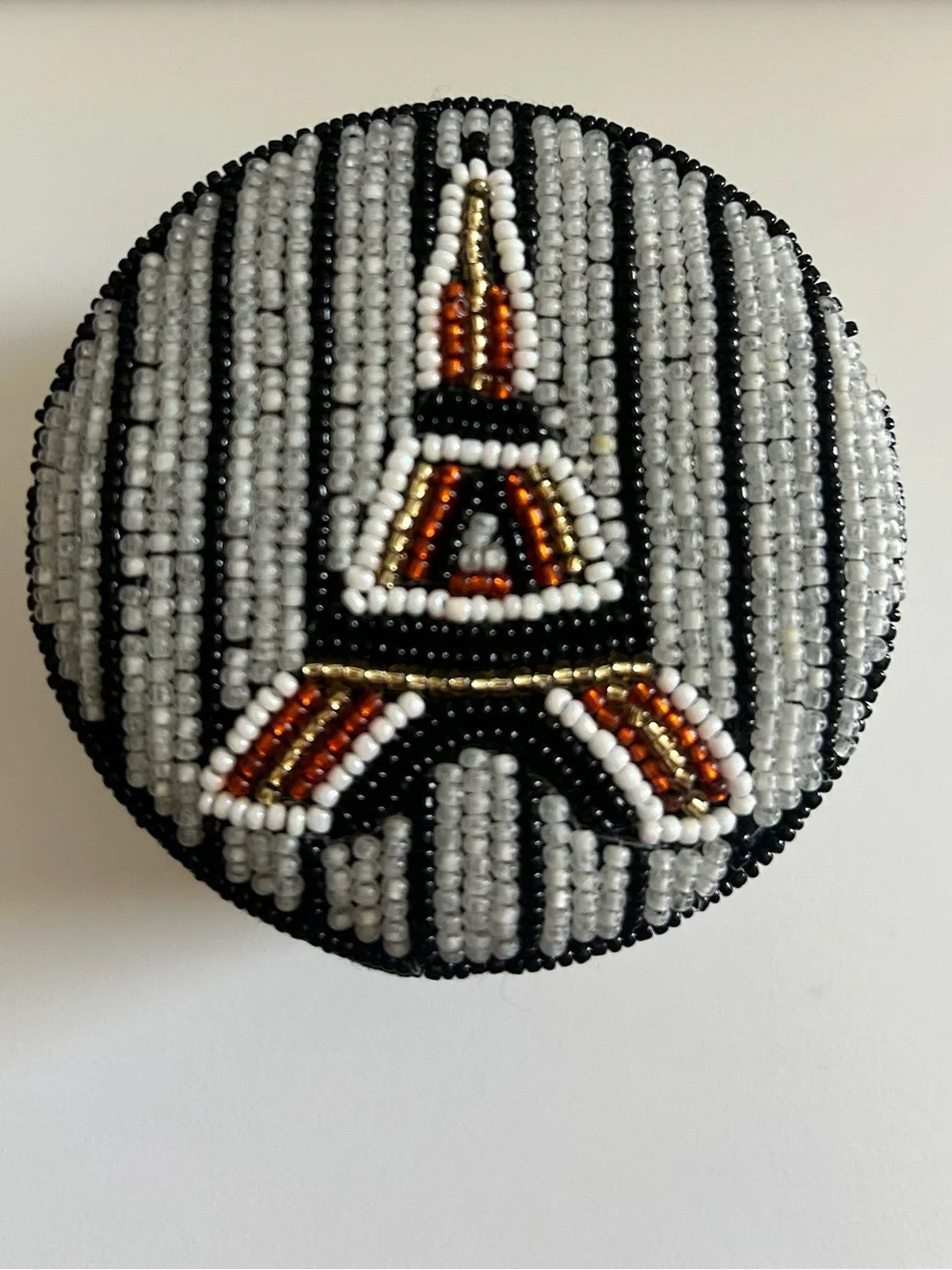 Anthropologie The Fiona Beaded City Lidded Jewelry Box Paris